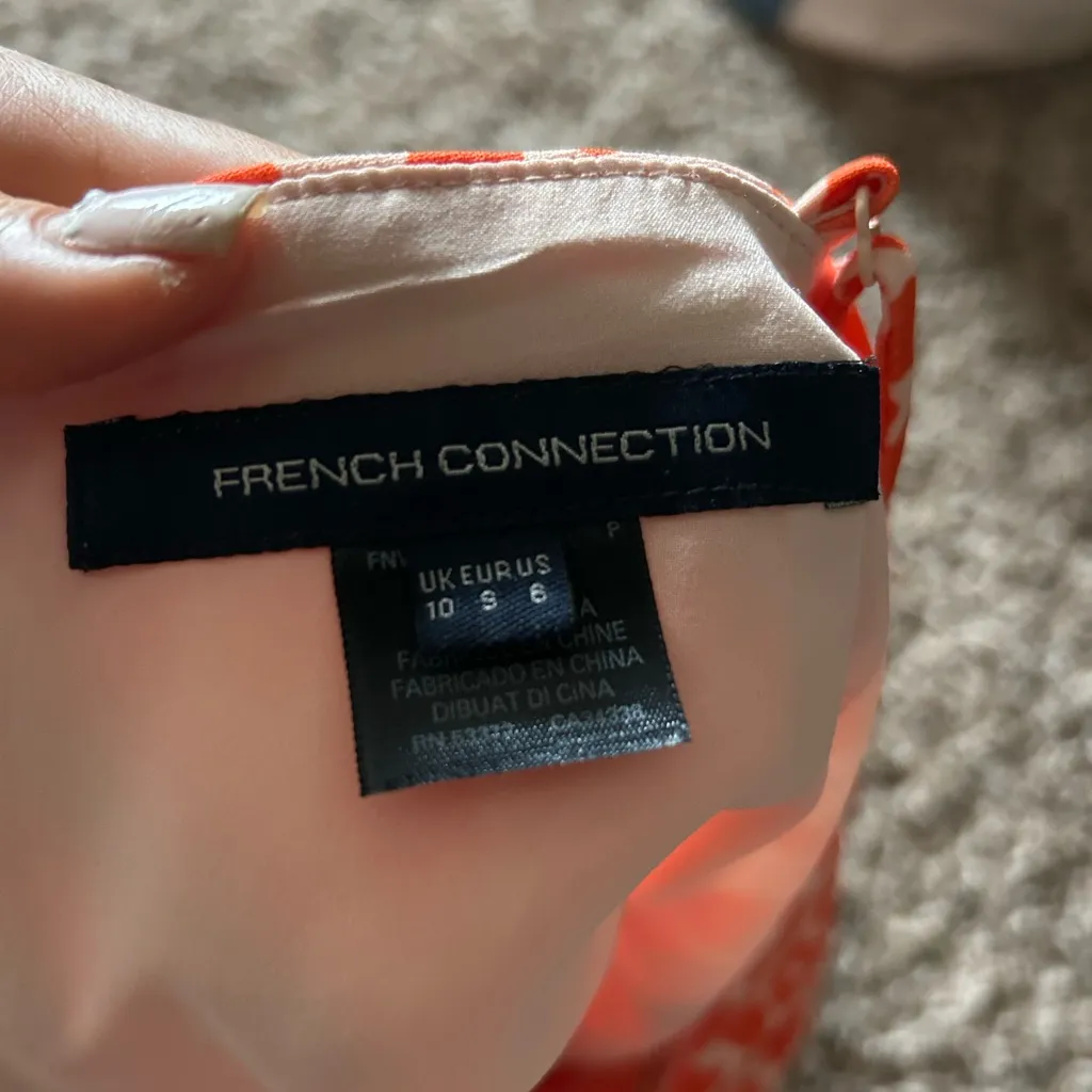 French Connection Orange Animal Print Mini Dress - Image 3