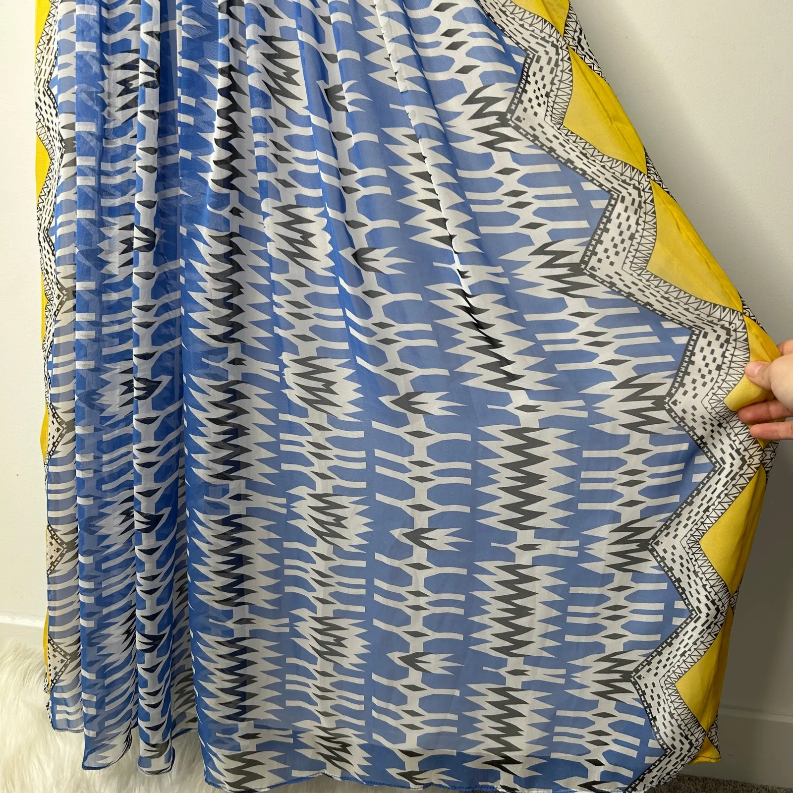 RANNA GILL ANTHROPOLOGIE Boho Maxi Dress Womens Small Petite Sunburst Beaded Size undefined - Image 6