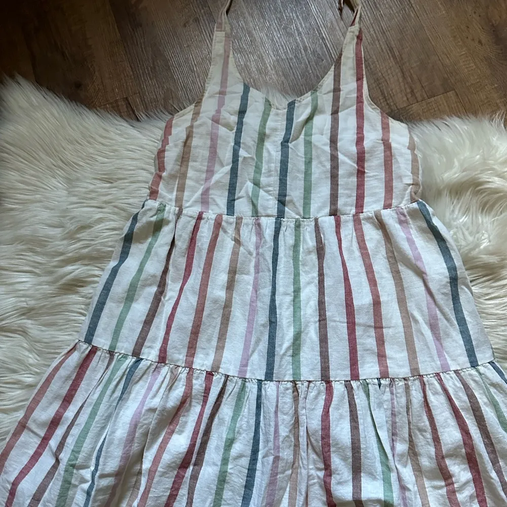 American Eagle  Striped Halter Smocked Dress - Image 4