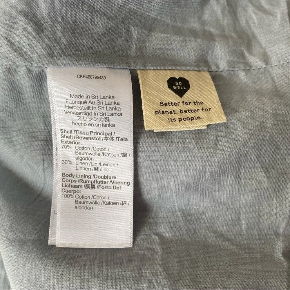 Madewell NWTs Larsen Relaxed Blue Blazer Linen Cotton size XL Boyfriend - Image 8