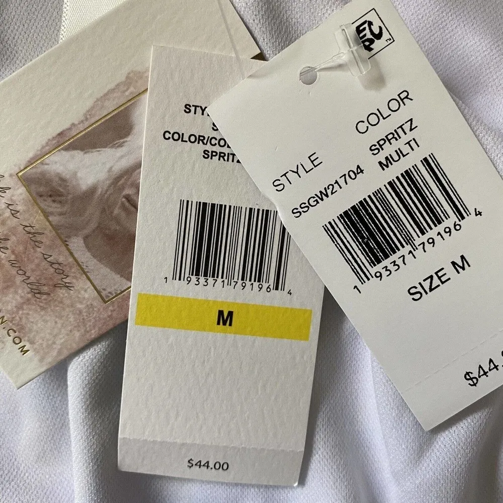 Jessica Simpson Spritz Multi Tie-Dyed Side-Shirred Bikini Swim Bottom M NWT - Image 7