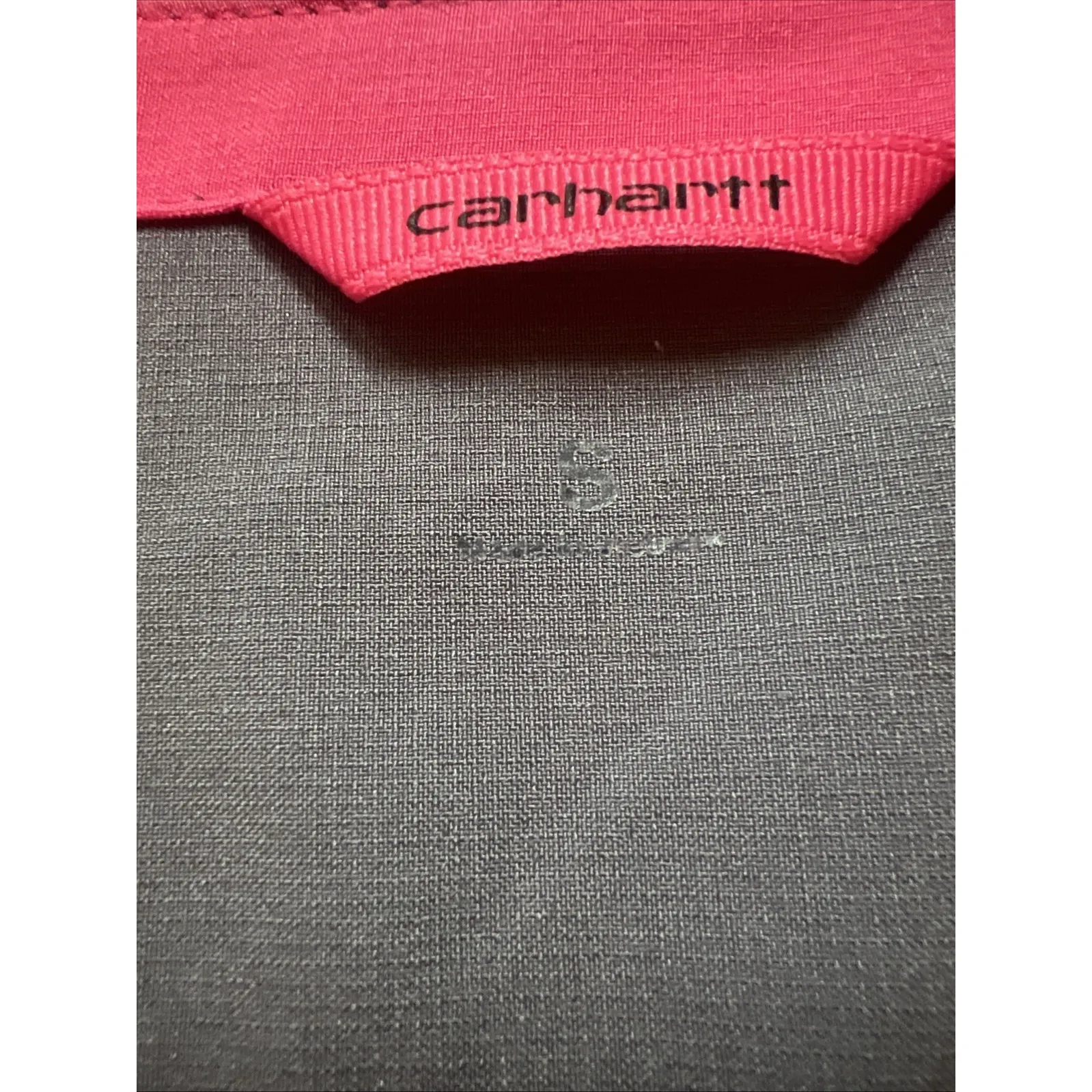 Carhartt Scrub Top Sz Sm Womens Gray Pink Trim Hospital Nurse Doctor‎ Shirt - Image 3