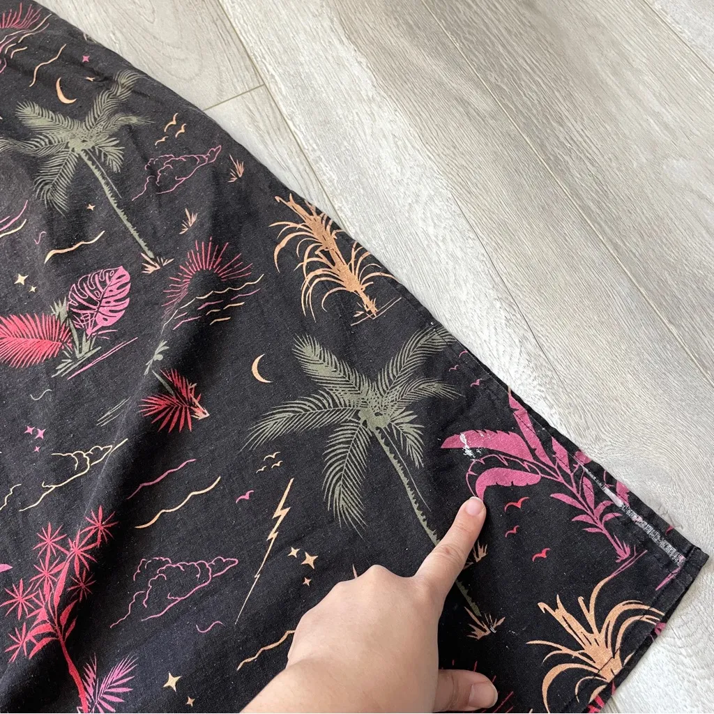 Marine Layer Skirt hemp midi beach wizard print womens Black (size 6) vacation - Image 5