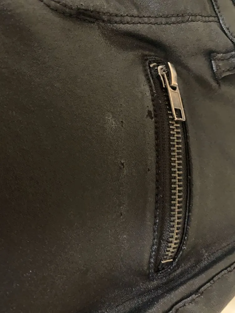 Francesca's Black Leather-Coated Stretch Pants - Image 4