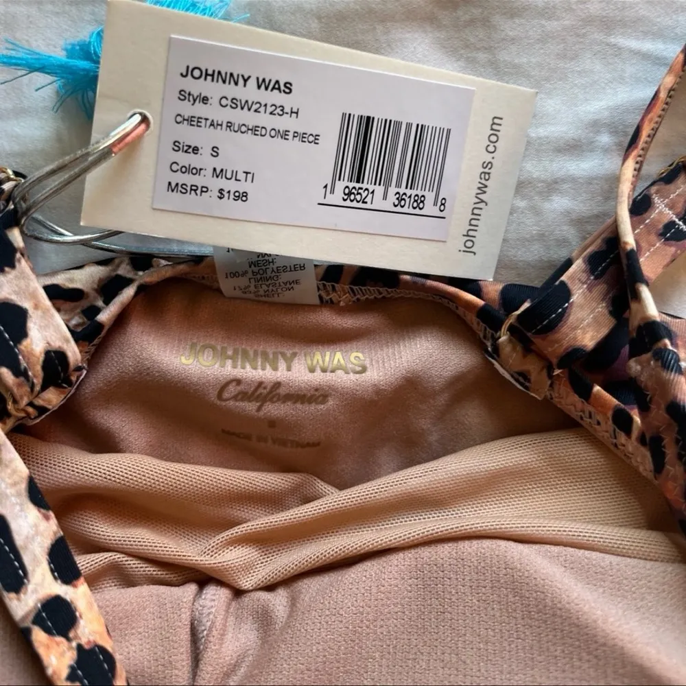 JOHNNY WAS
Cheetah Ruched One Piece Swimsuit - Image 5