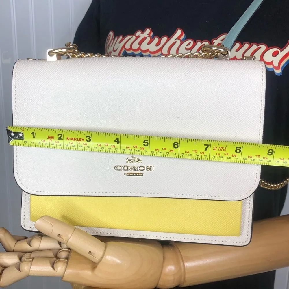 Leather Single Flap Crossbody Shoulder Bag Rainbow Leather Side Inset NWOT - Image 12