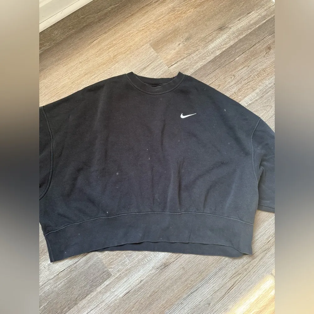 Nike Sweatshirt Crewneck Pullover Cropped Oversized Black Size M L - Image 3