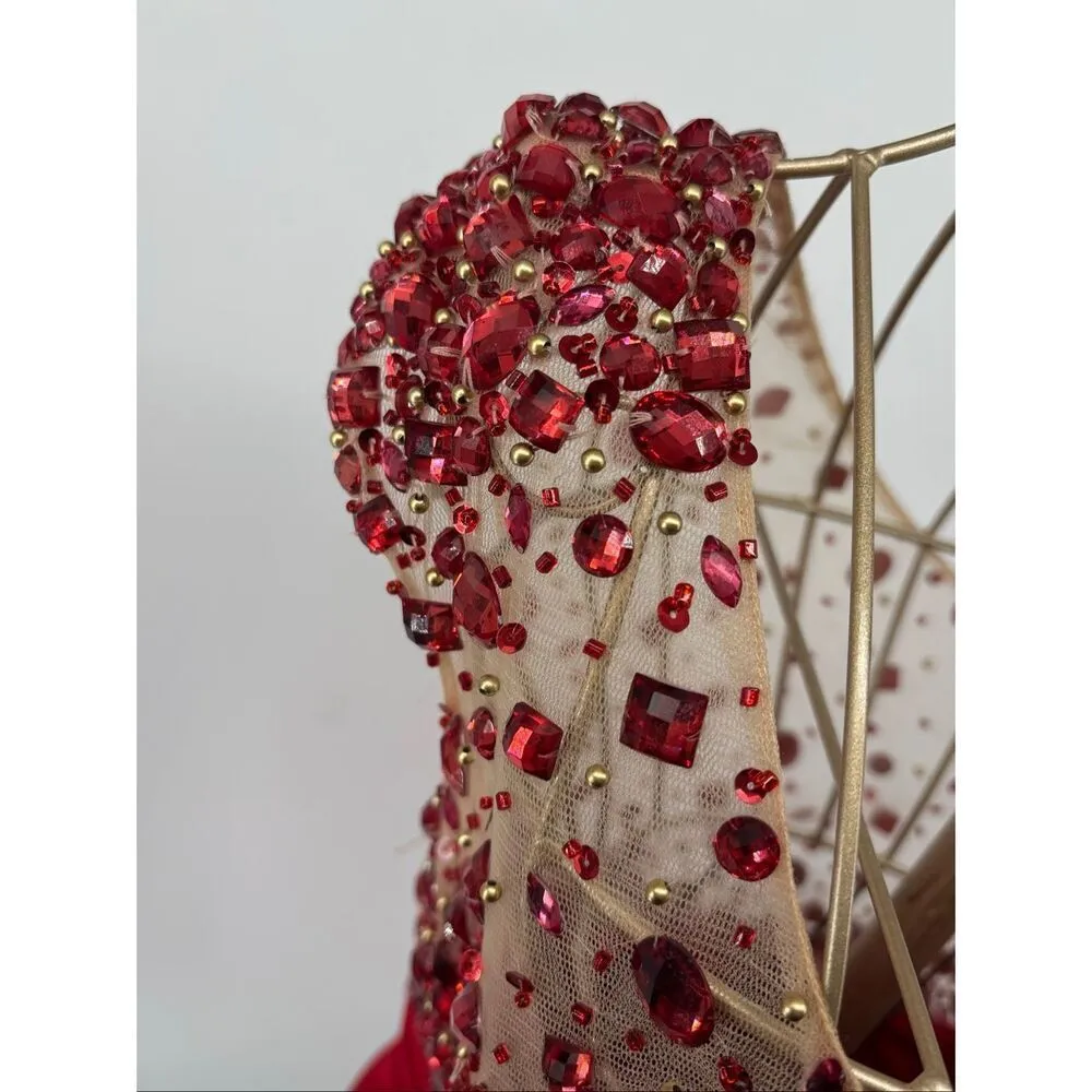 Jovani JVN98255 One Shoulder Red Ruched Short Dress Size 4 Homecoming Pageant - Image 15