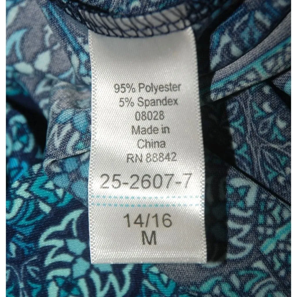 Roaman's Denim 24/7 3 Piece Lot Lounge Set Size L Pants Top Cardigan Blue Comfy Size L - Image 12