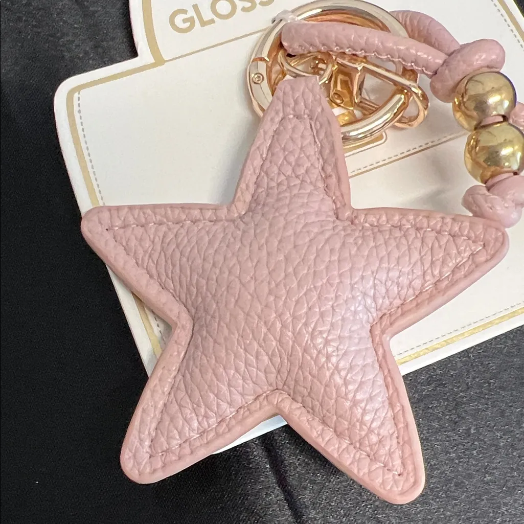 Danibar | Faux Leather Star Bag Charm Pink - Image 3