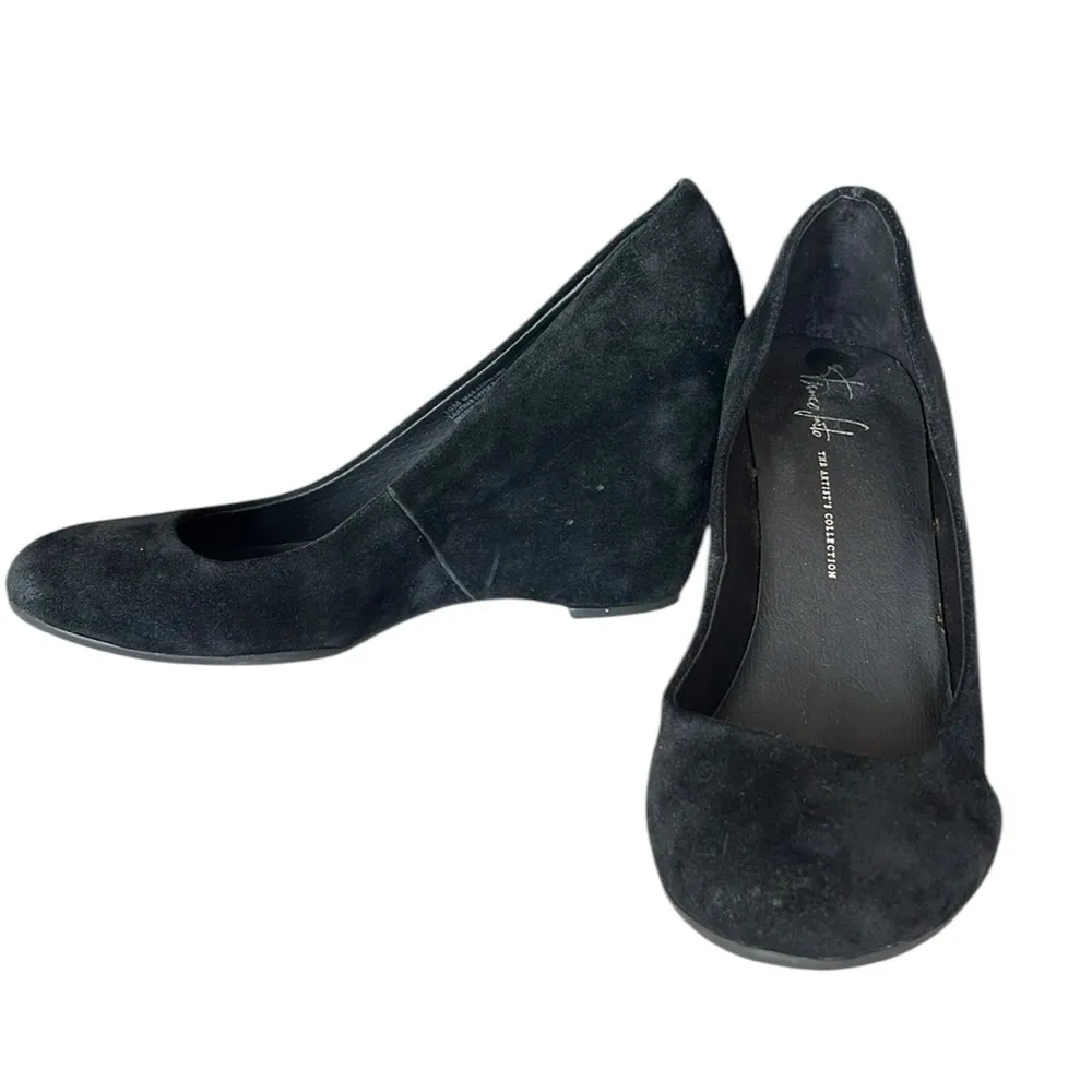 FRANCO SARTO Woman’s Black Suede Wedge Heel - Image 9