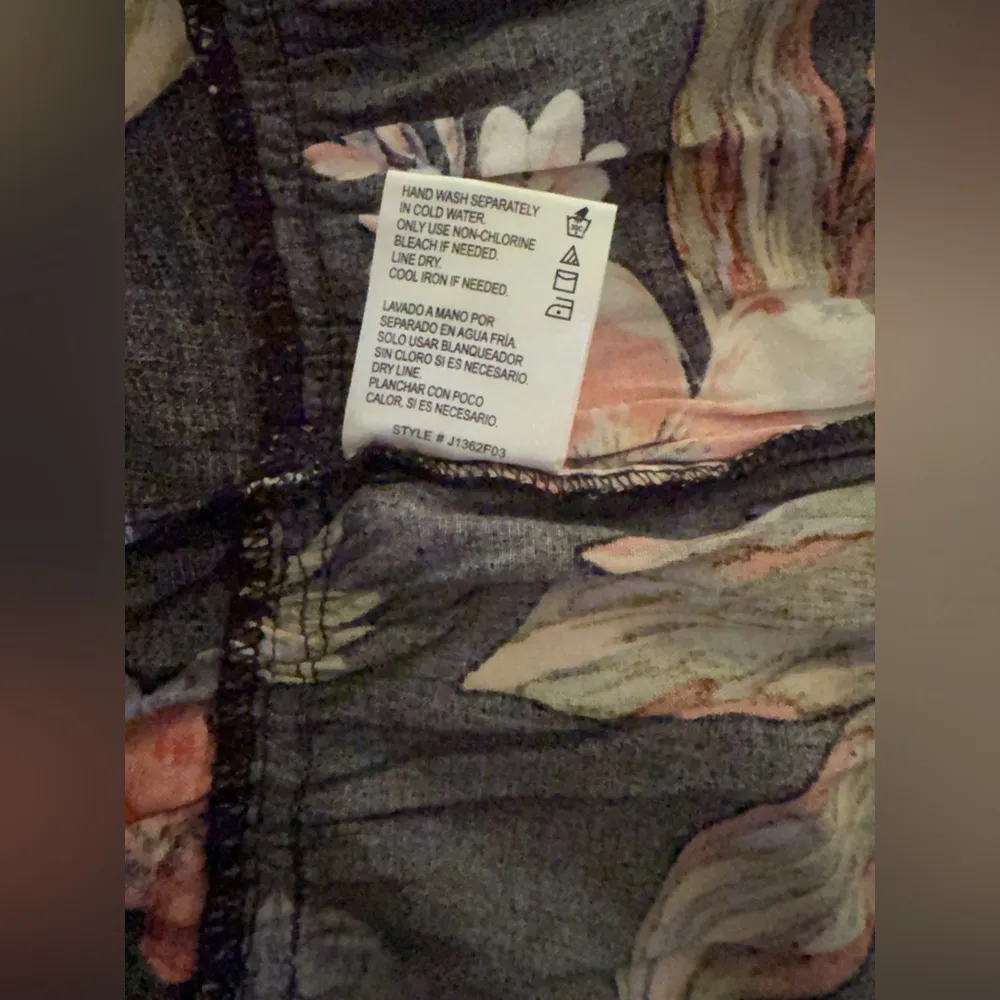 Patrons of Peace Blouse Womens Small Black Floral Ruffled Lightweight Summer Top - Image 10