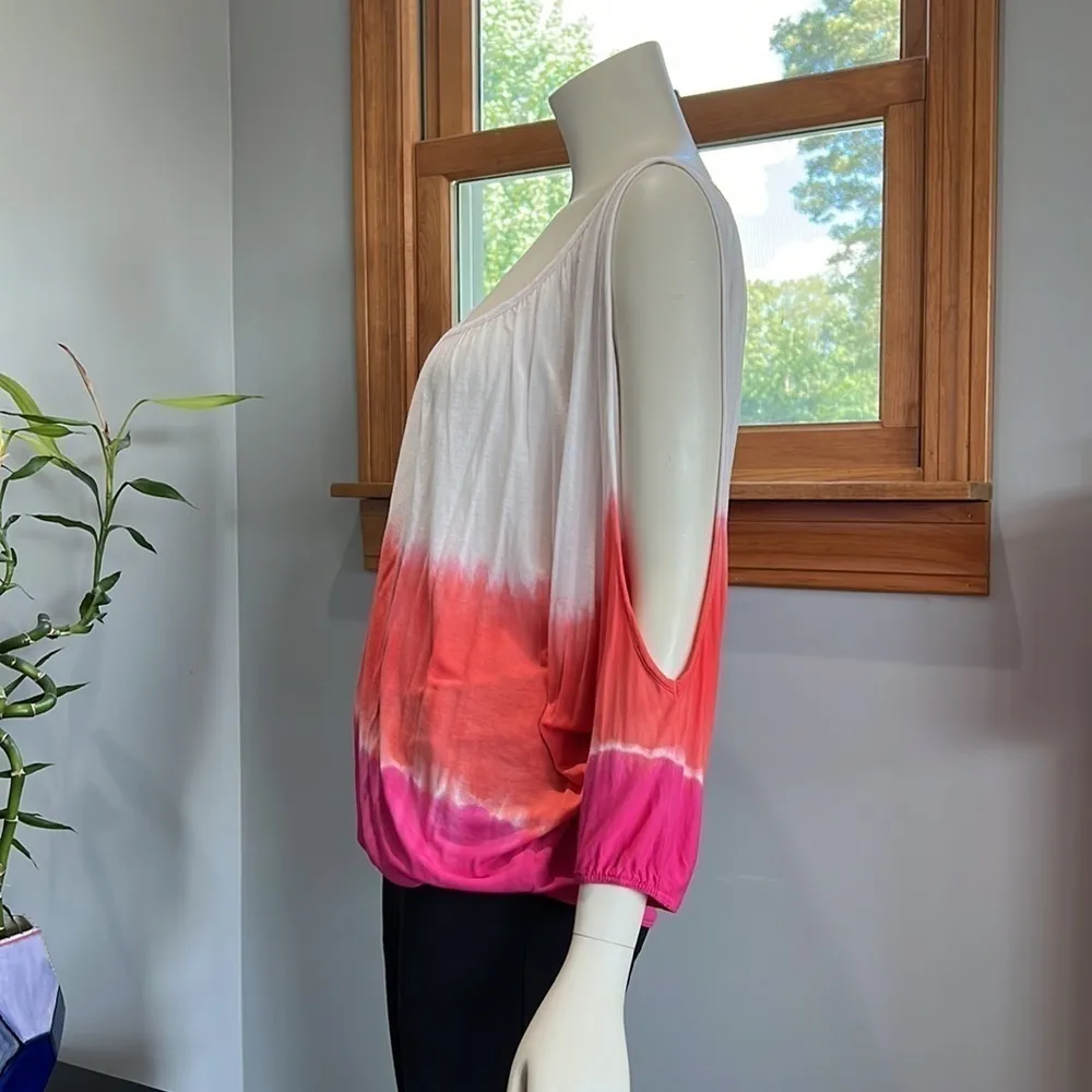VINTAGE Havana Tie Dye Ombre Cole Shoulder Top Women’s Size Small Shirt - Image 3
