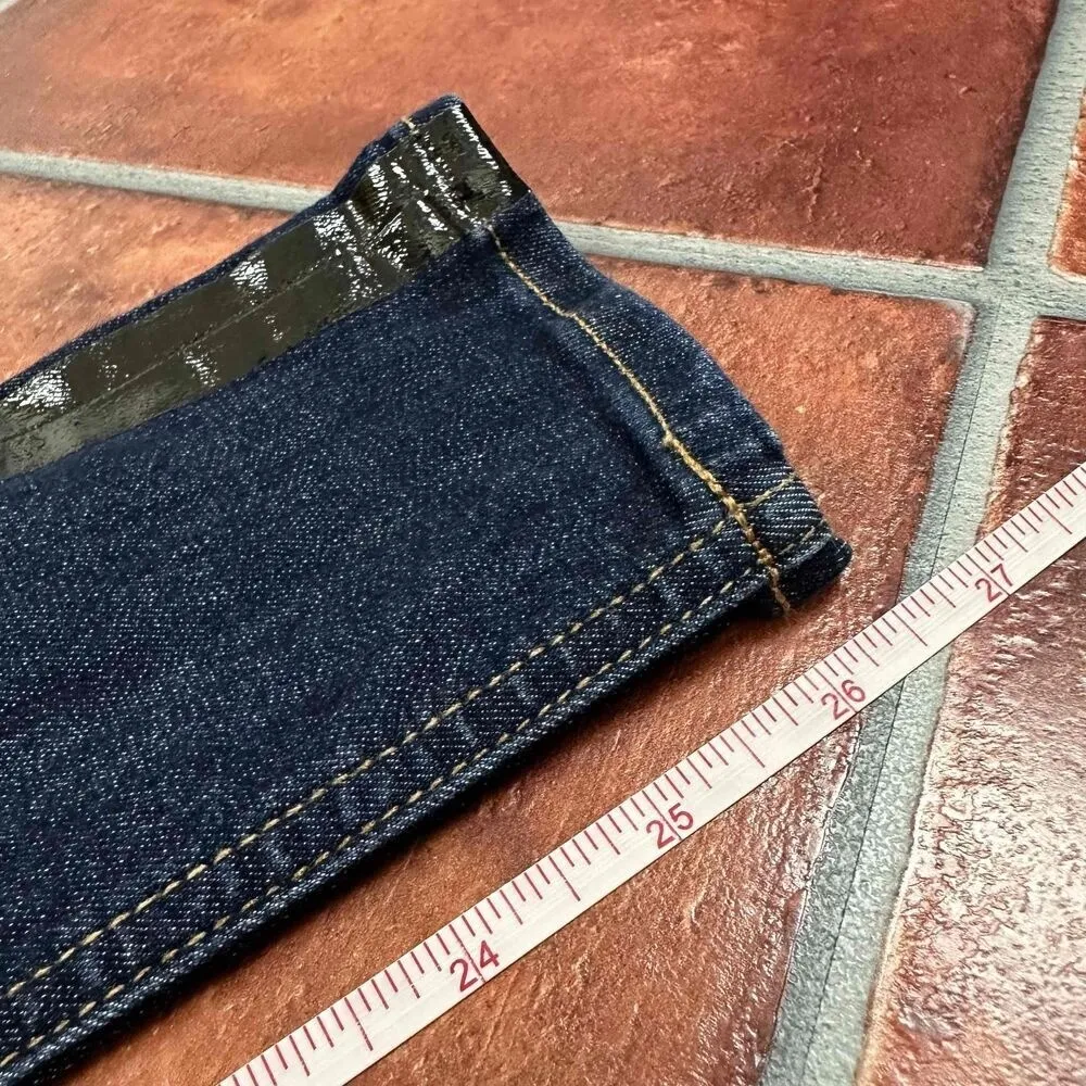 Rag & Bone Blue Dark Wash Tuxedo Stripe High Rise Ankle Skinny Jeans Size 25 - Image 11