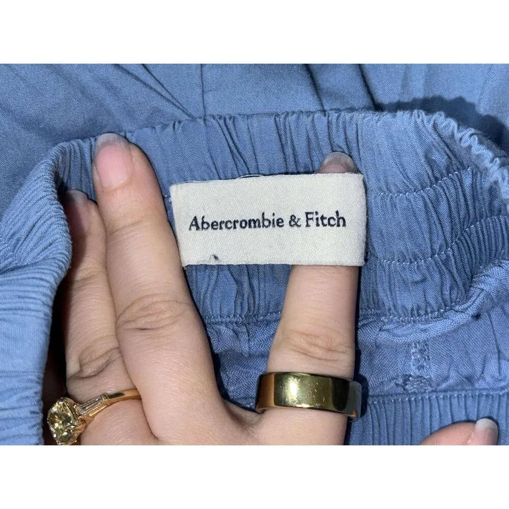 Abercrombie & Fitch Blue Cotton Elastic Waist Athletic Shorts Women Size XXS 2XS - Image 3
