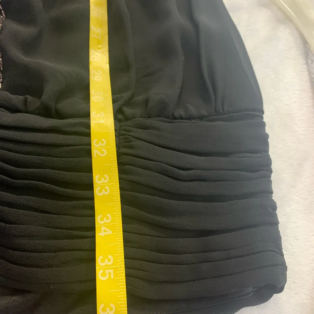 Sue Wong size 4 small Black Nocturne mini silk beaded y2k Dress party dance lbd - Image 14