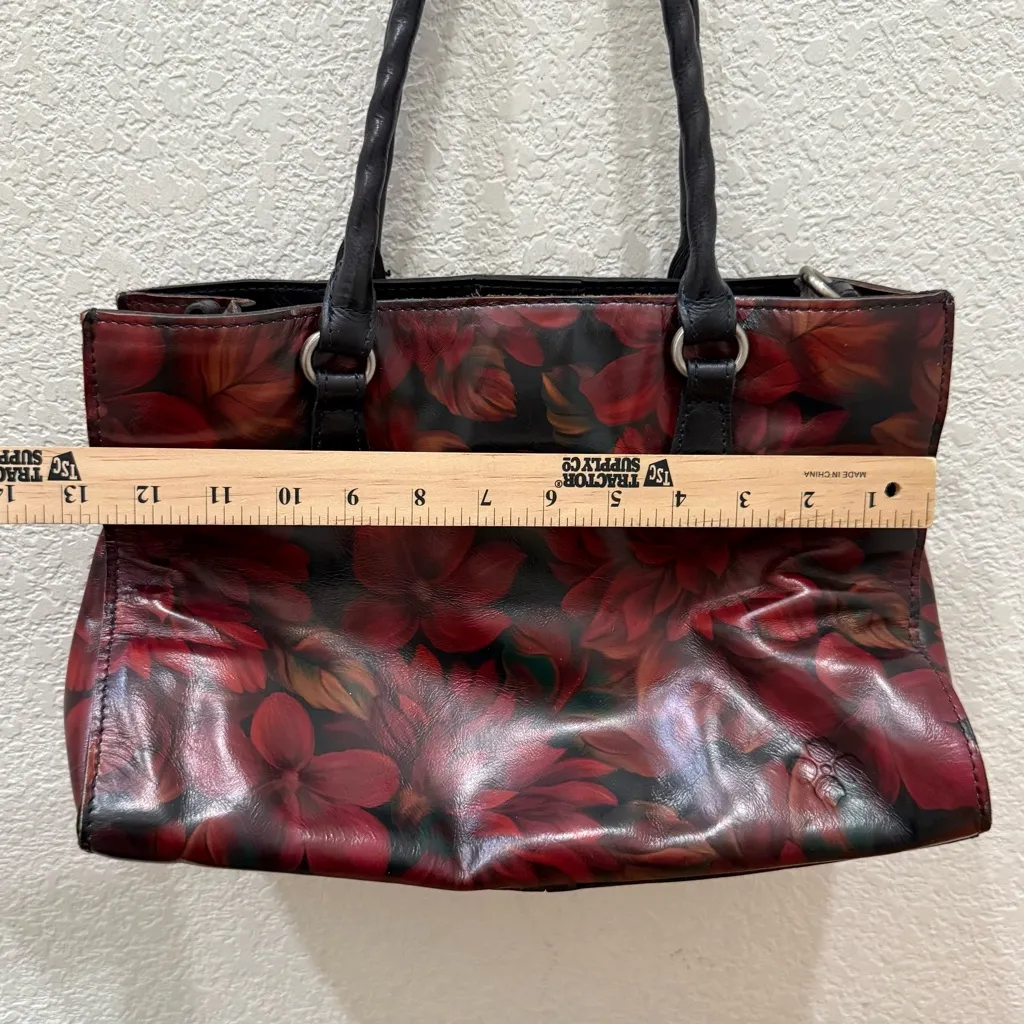 PATRICIA NASH Leather Primrose Satchel Rustic Mums Floral Shoulder Bag NO STRAP - Image 8