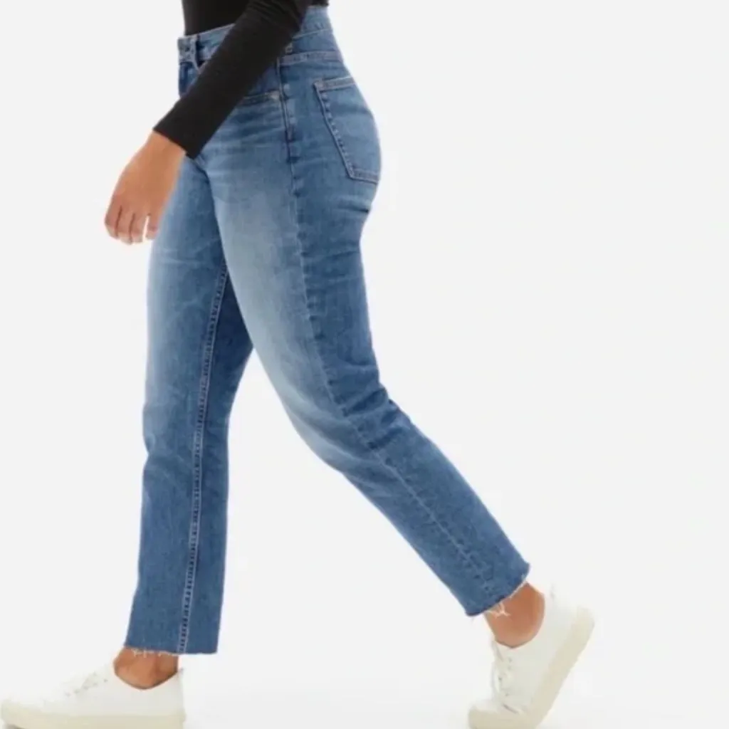 Everlane The Curvy Cheeky Raw Hem Crop Jeans Sz 30‎ - Image 2