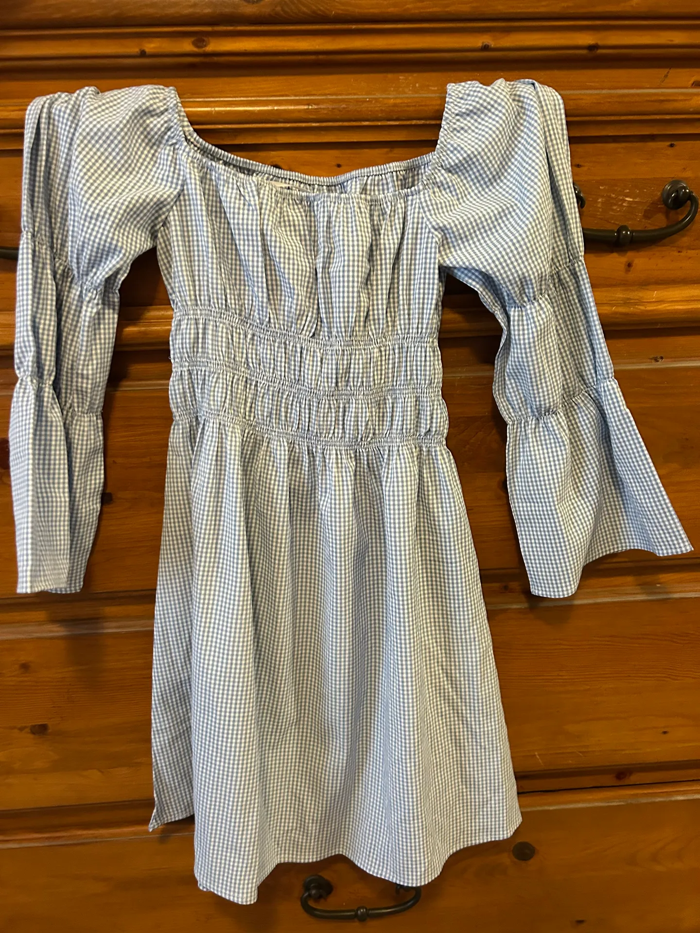 Gingham Long sleeve dress - Image 4