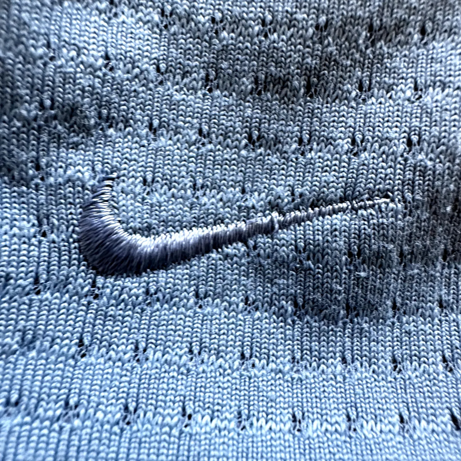 Vintage Nike Tank Top Y2K Racerback Shelf Bra Embroidered V Neck Blue Large - Image 3