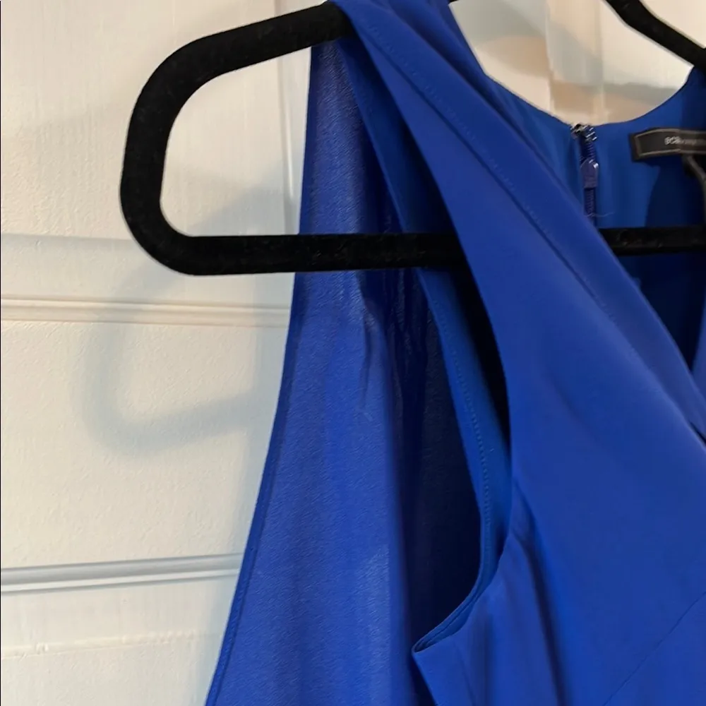 BCBG Maxazria Elegant Cobalt Blue Faux Wrap Maxi Dress w/ Waist Tie - Size 6 - Image 7