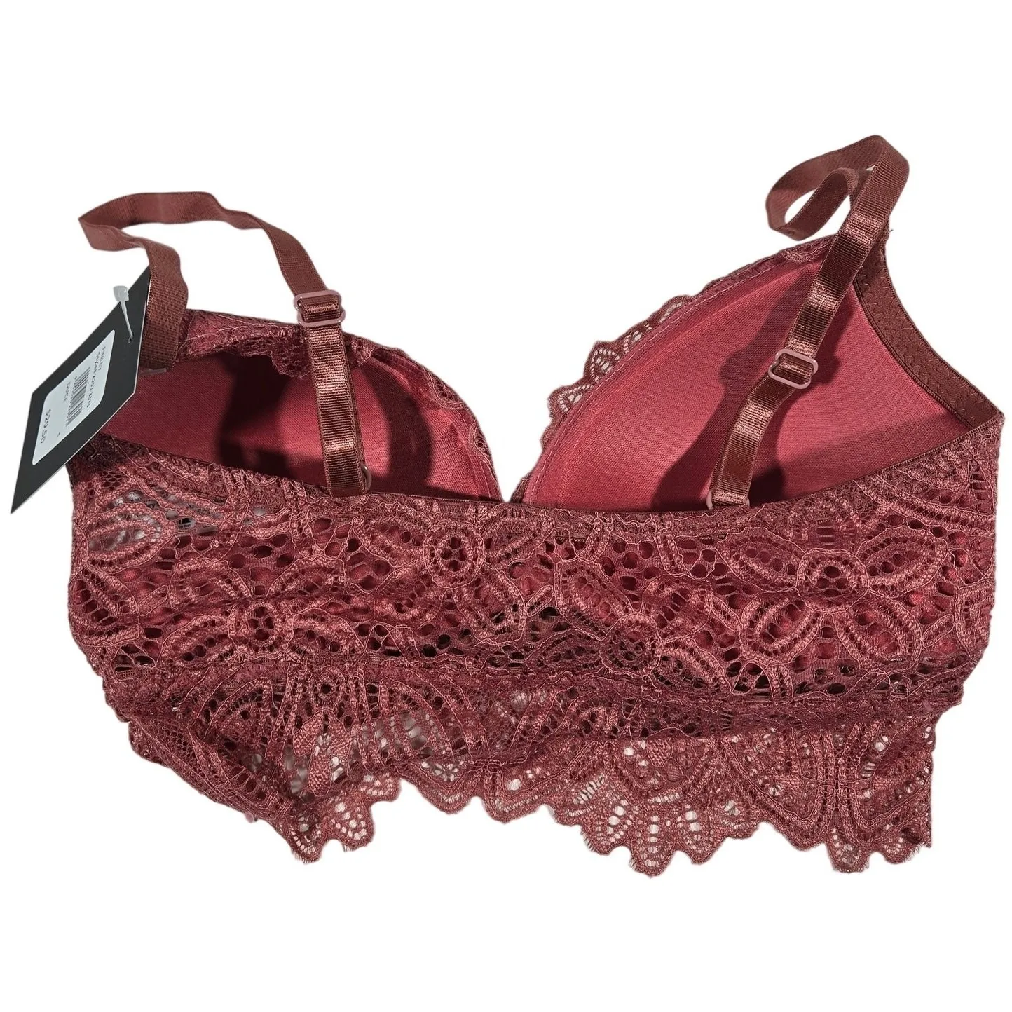 Frederick's of Hollywood Lace Bralette‎ Duce Red Burgundy Bralet Bralette S - Image 2