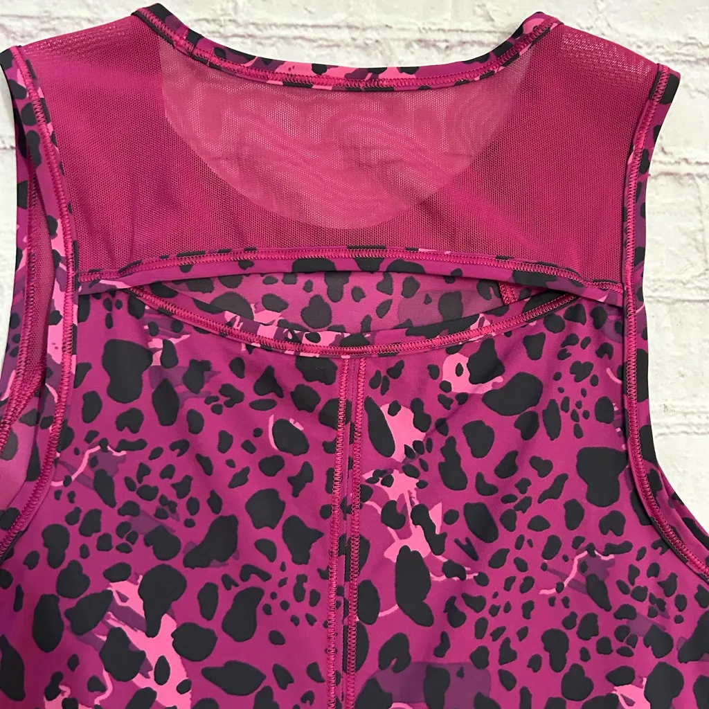 Lululemon Sculpt Workout Performance Tank Small Purple Cheetah Print Reflective - Image 7