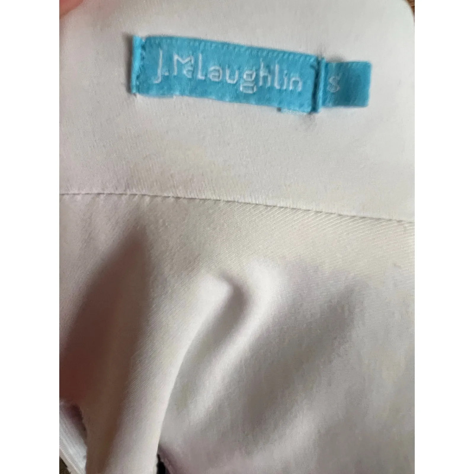 J.McLaughlin Delaney Dress Zebra Animal Print Blue Small Sleeveless Neoprene - Image 5