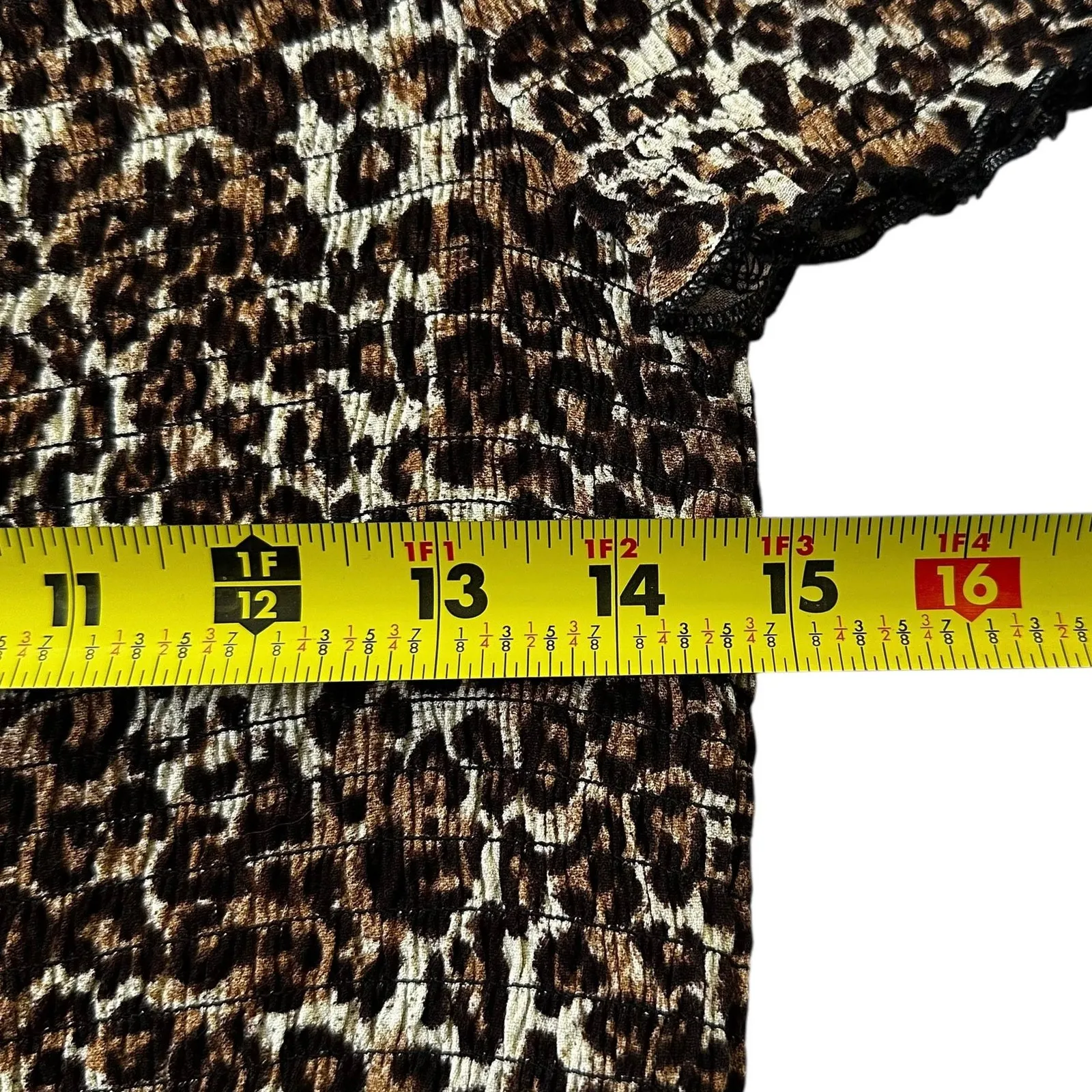 Kendall & Kylie Multicolor Animal Print Smocked Crop Top Women's Sz Large  60-17 - Image 7