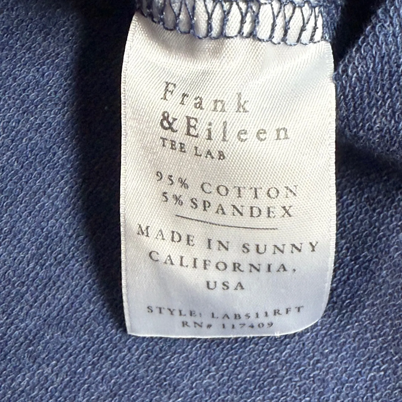 Frank & Eileen Tee Lab Sweatshirt Hi-Low Hem Casual Comfy Blue XS - Image 5