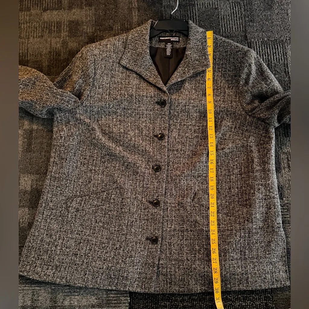 NORTON MCNAUGHTON Woman Blazer Gray Textured Jacket Lined. SIZE 18W NWOT - Image 14