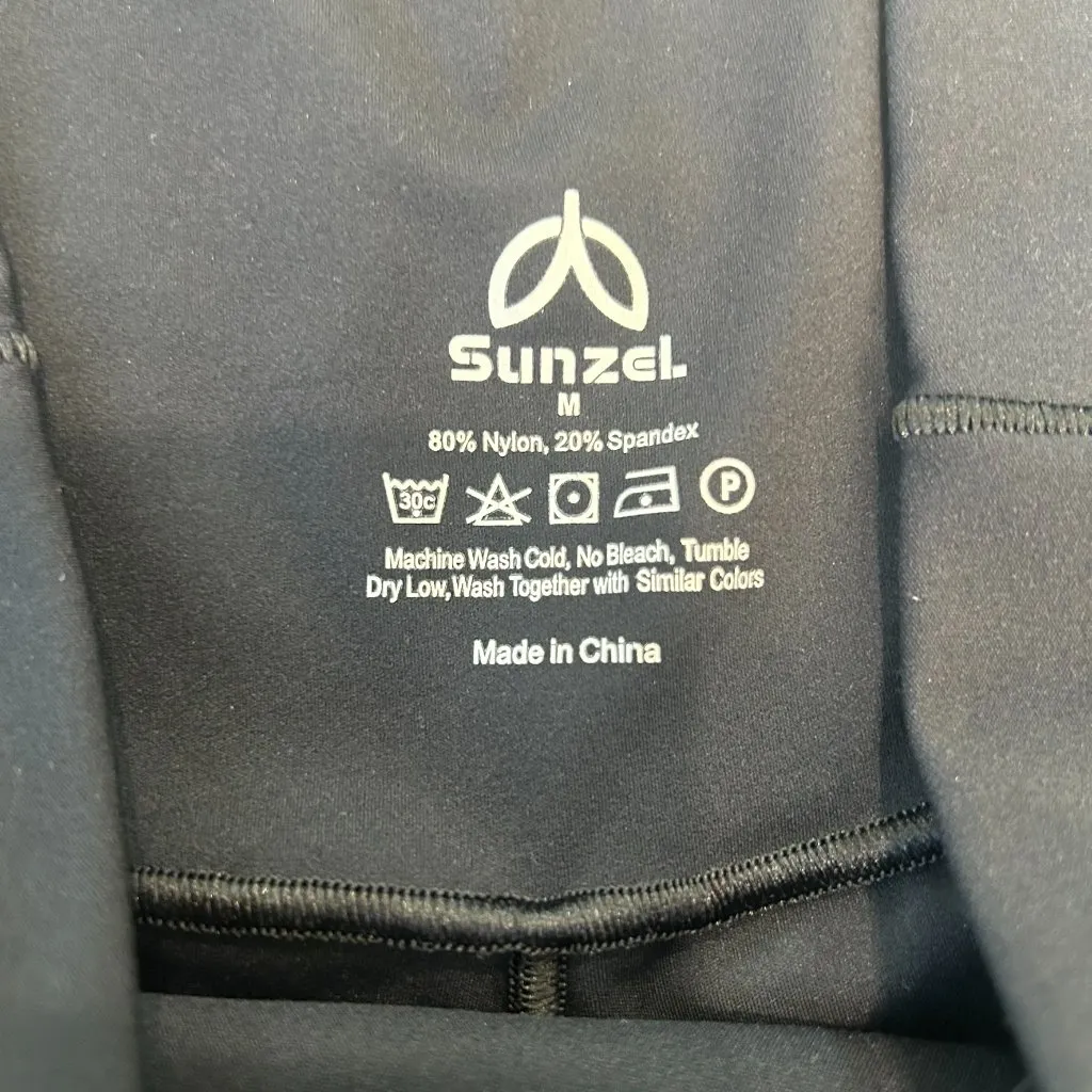 Sunzel Black Flare Leggings Crossover, Yoga, High Waist, Tummy Control E42 Size M - Image 4