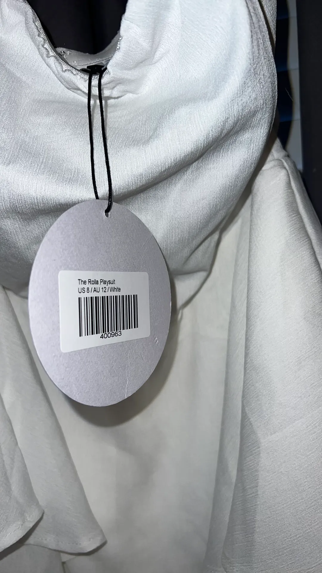 White Strapless Romper - Image 4
