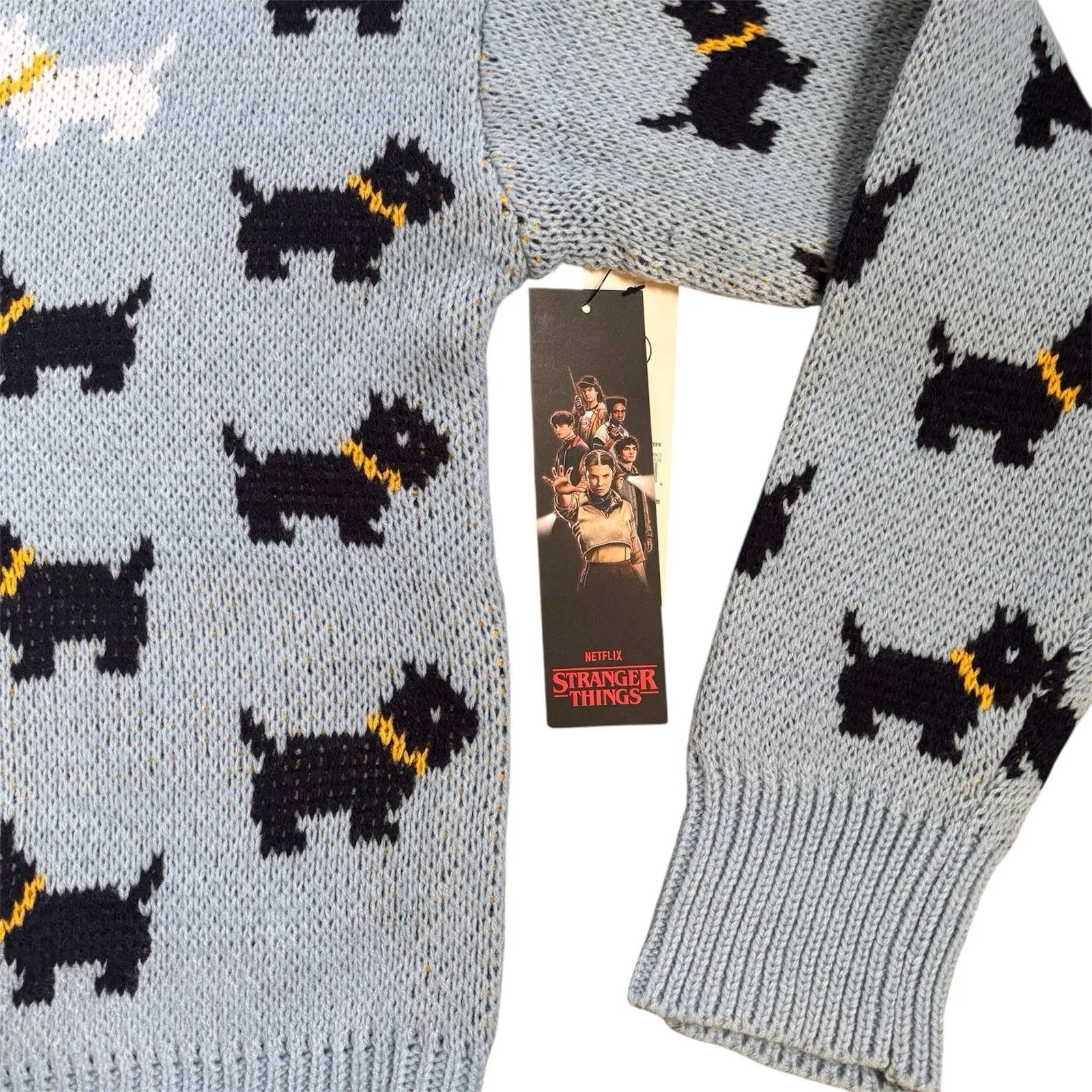 Netflix Original Official Stranger Things Scotties Erica Season 5 Sweater Sz XS - Image 4