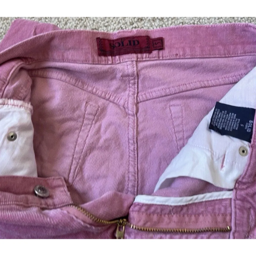 Vintage Solid Jeans Angel Bootcut Stretch Corduroy Pants Pink Cigarette Sz 5 - Image 10