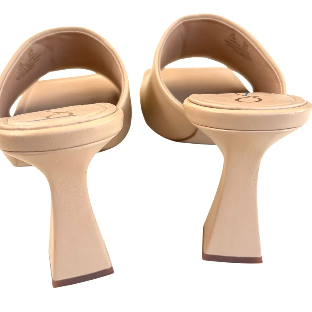 EUC Sam Edelman Leather Carmen Square Toe Flared Heel Sandals Size 9.5 - Image 6