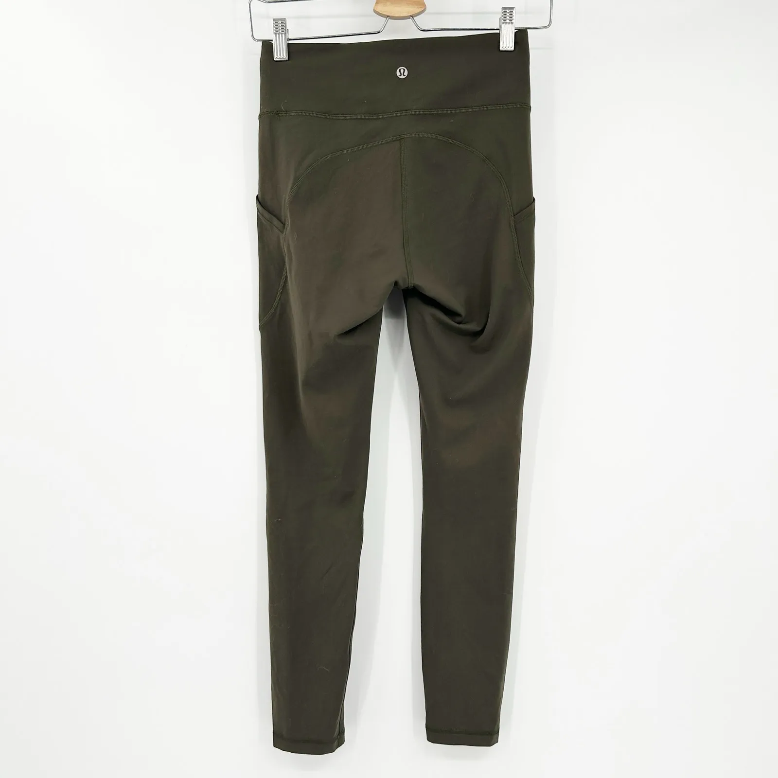 Lululemon Womens‎ Invigorate High Rise Tight 25" Active Leggings 6 Dark Olive - Image 8