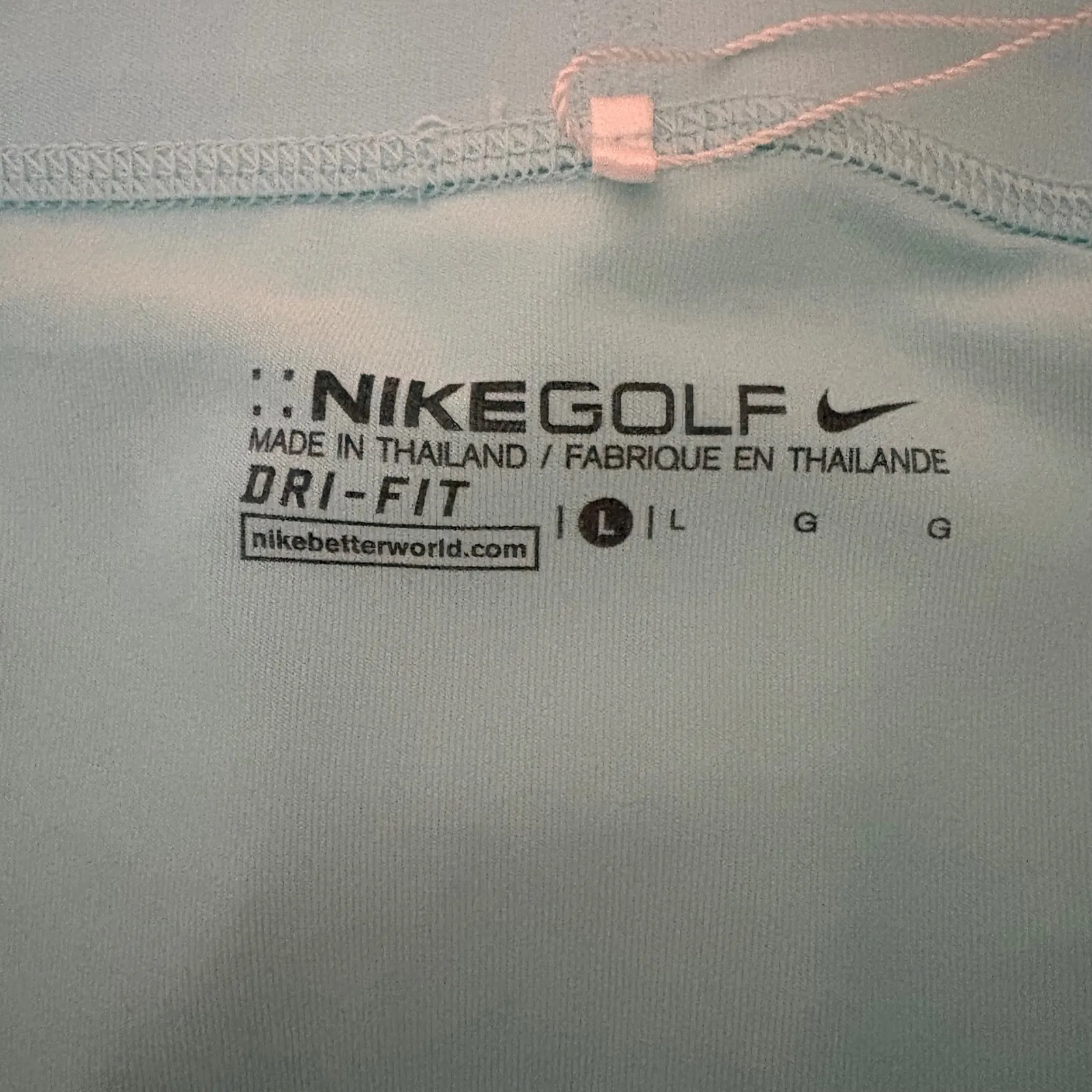 Nike Golf‎ Skort Athletic Skirt Dri-FIT Geometric Print Light Blue White L - Image 9