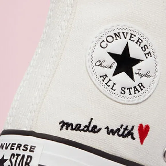 Converse “Made With Love” High Top Platform Converse - Image 2
