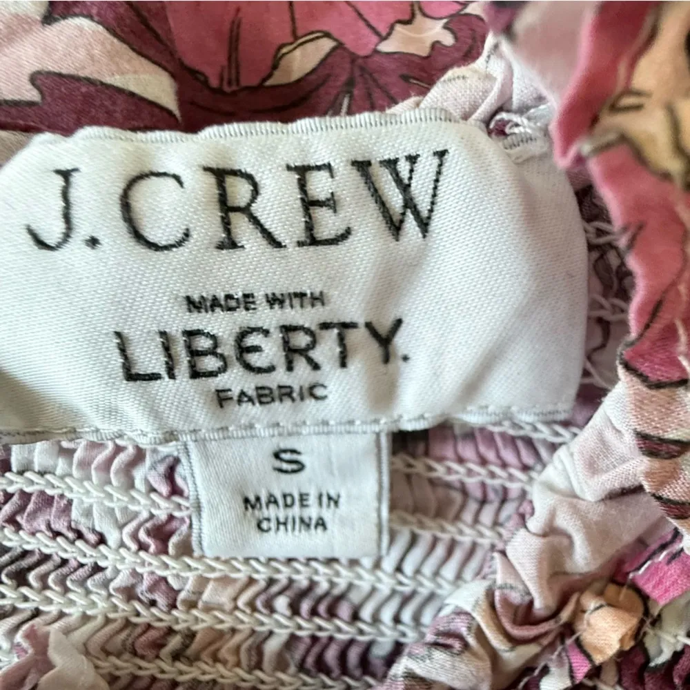 J. Crew liberty butterfield poppy romance long sleeve Pink Floral Blouse size S - Image 4