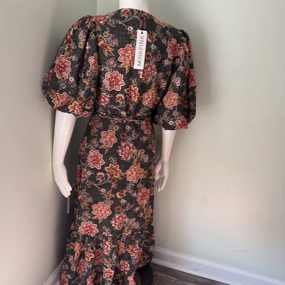 NWT MINKPINK Revolve Mehdya Midi Wrap Dress Medium - Image 7