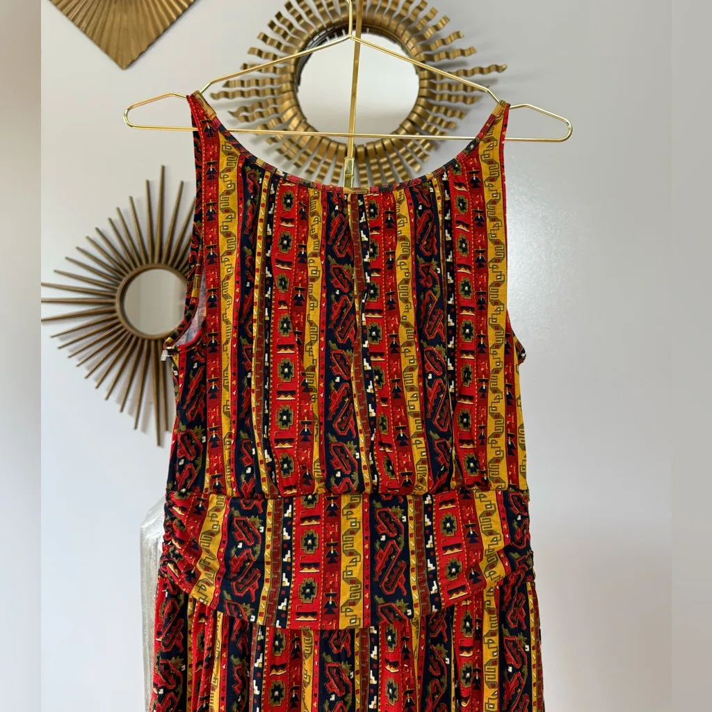 Lucky Brand Red and Yellow Printed Dress - Image 6
