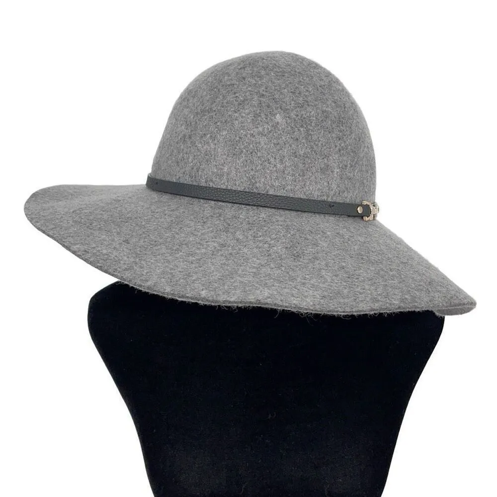 House of Harlow 1960 Womens Wool Felt Wide Brim‎ Floppy Fedora Hat Gray One Size - Image 2