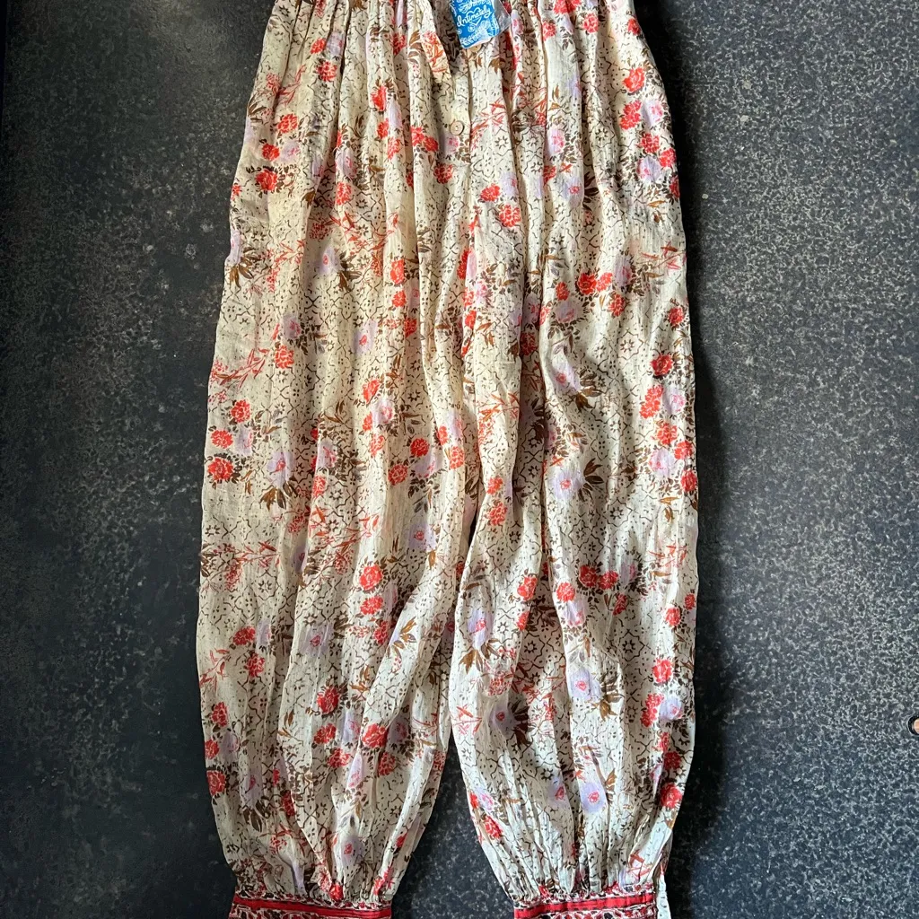 NWT New Free People Intimately Picnic Partay Balloon Ivory Harem Pants Sz S Boho - Image 3