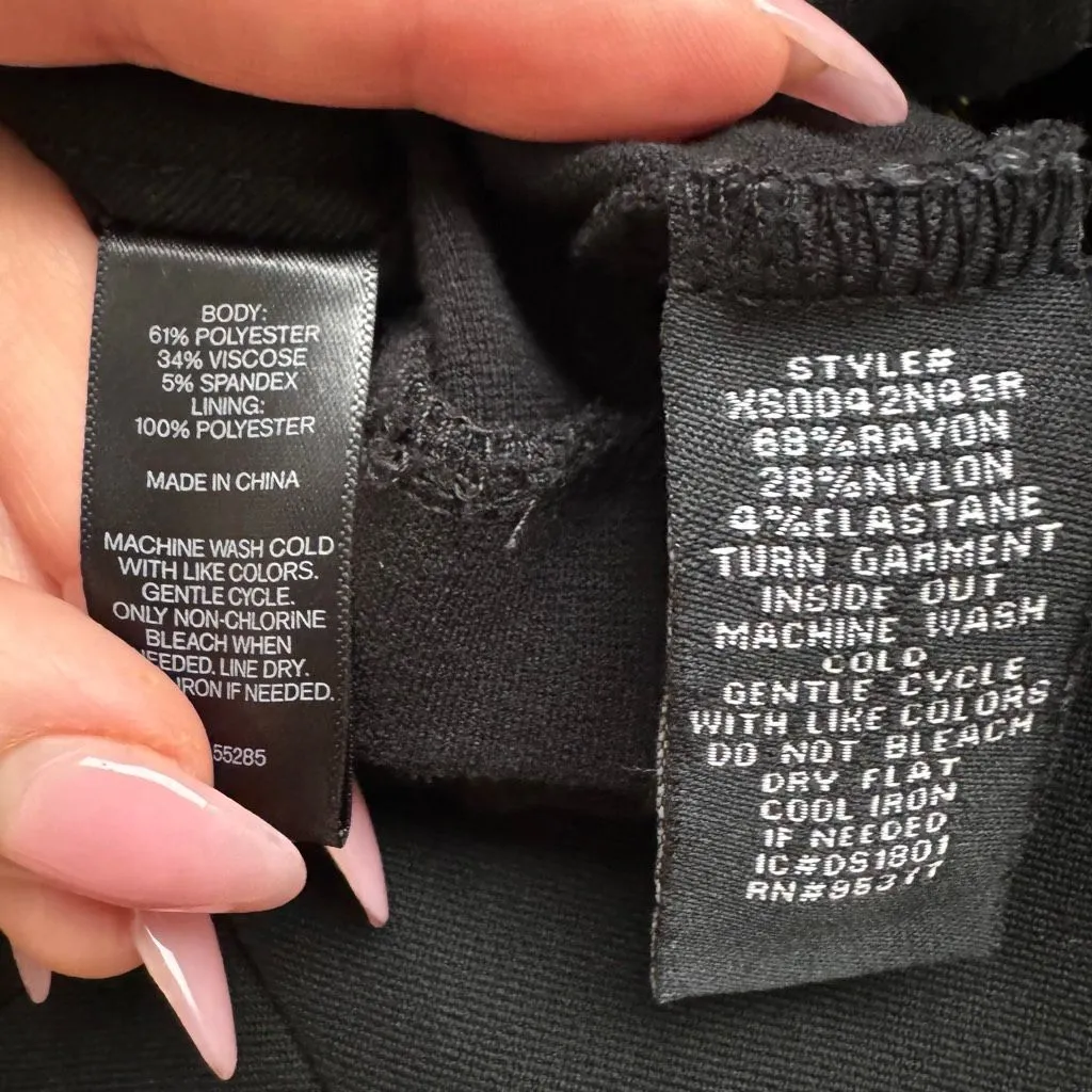 Lot of 2 Express Black Pull on Pencil Career Office Skirt Size Medium Modest - Image 8