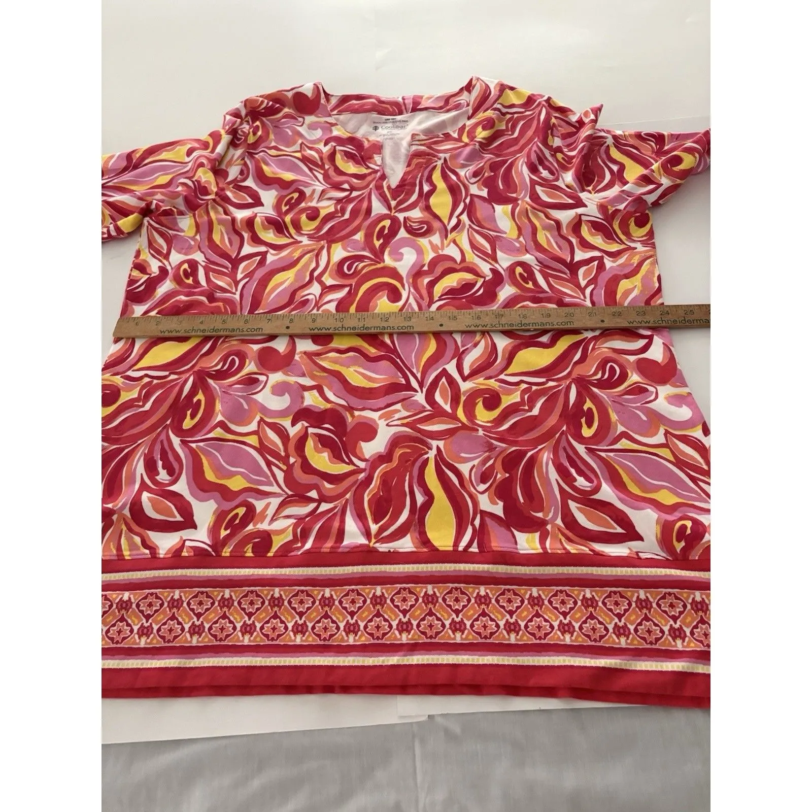 NWT Coolibar St. Lucia Tunic Top Size XXL Pink Floral Sun Protective UPF 50+ - Image 13