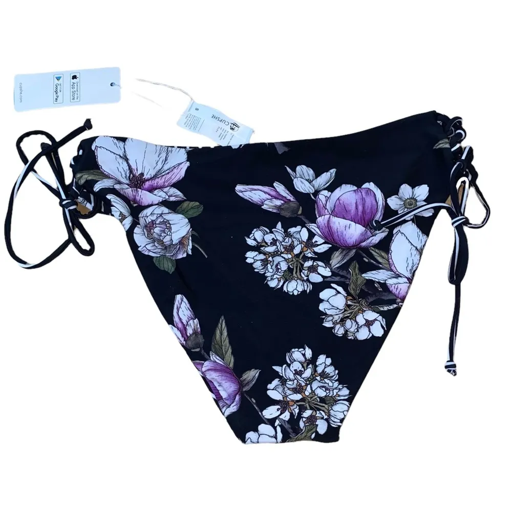 NWT Cupshe Reversible Floral or Striped Cheeky Bikini Bottoms - Image 2