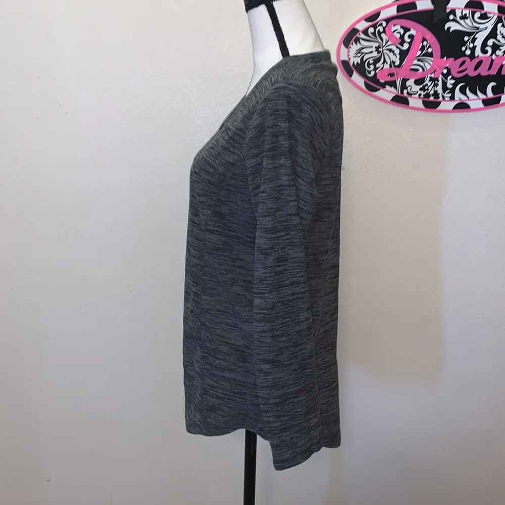 st. john's bay  grey fleece pullover comfy sweatshirt - Image 3