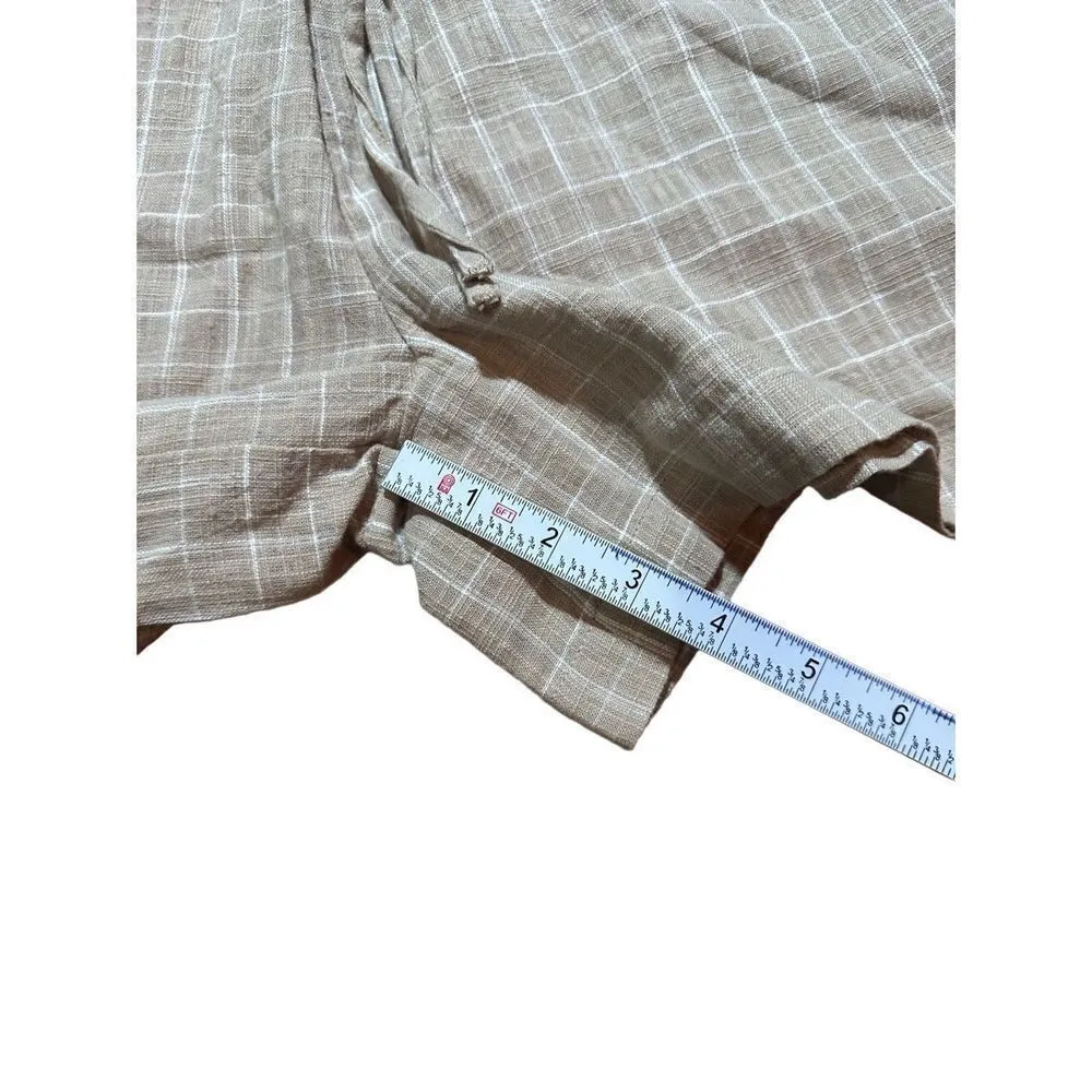 NWT Able Jordan Easy Shorts tan white grid XXS - Image 6