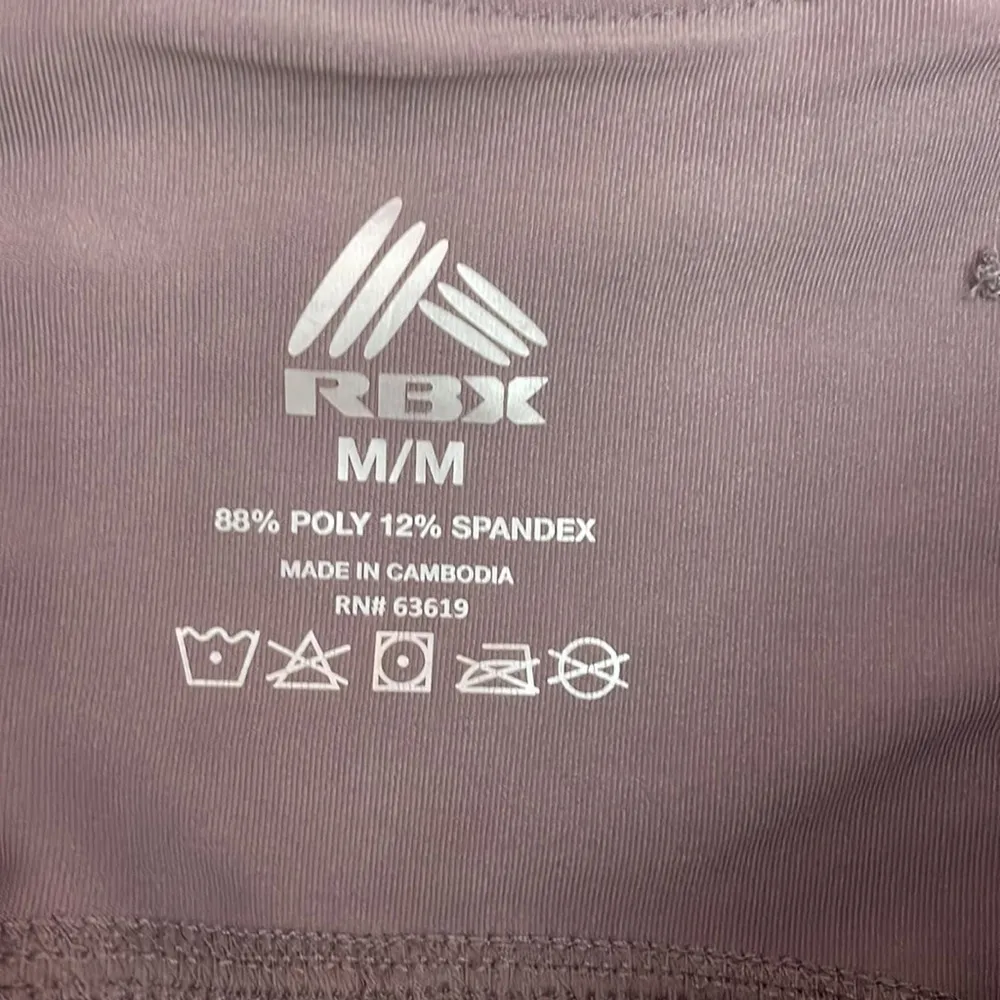 RBX Lavender High Waist Cropped Leggings with Back Inside Pocket Size Medium - Image 8